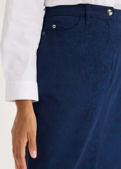 bonprix Röcke|Bekleidung·Sportbekleidung^Stretchrock aus Baumwolle dunkelblau/hellindigo paisley