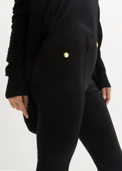 bonprix Bekleidung·Kleider|Hosen^Stretch-Schlupfhose aus fließendem Viskose-Mix schwarz