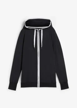 bonprix Bekleidung·Blusen & Tuniken|Sweat^Stretch-Sweatjacke mit Baumwolle schwarz