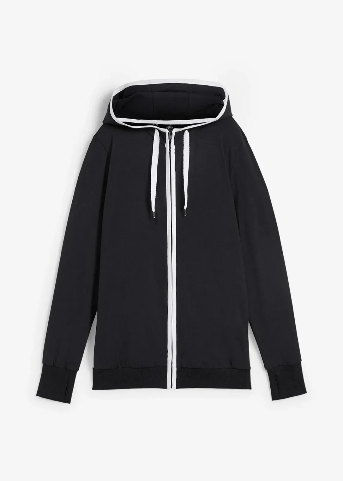 bonprix Bekleidung·Blusen & Tuniken|Sweat^Stretch-Sweatjacke mit Baumwolle schwarz