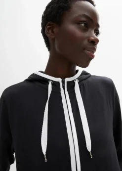 bonprix Bekleidung·Blusen & Tuniken|Sweat^Stretch-Sweatjacke mit Baumwolle schwarz