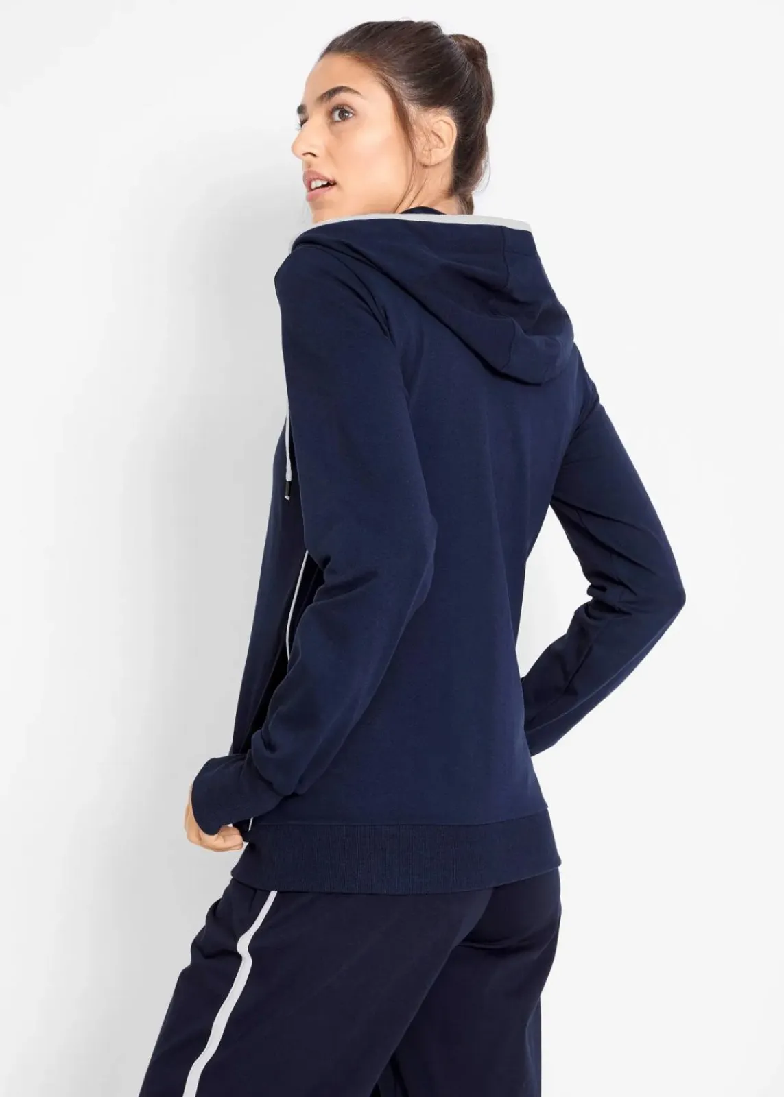 bonprix Sweat|Bekleidung·Blusen & Tuniken^Stretch-Sweatjacke mit Baumwolle dunkelblau