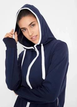 bonprix Sweat|Bekleidung·Blusen & Tuniken^Stretch-Sweatjacke mit Baumwolle dunkelblau