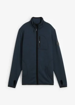 bonprix Bekleidung·Blusen & Tuniken|Bekleidung·Hosen^Strickfleecejacke mit Teddyfleece-Futter blaupetrol meliert