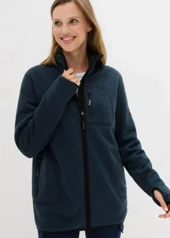 bonprix Bekleidung·Blusen & Tuniken|Bekleidung·Hosen^Strickfleecejacke mit Teddyfleece-Futter blaupetrol meliert