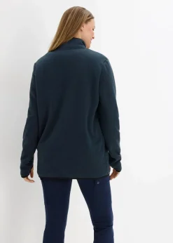 bonprix Bekleidung·Blusen & Tuniken|Bekleidung·Hosen^Strickfleecejacke mit Teddyfleece-Futter blaupetrol meliert
