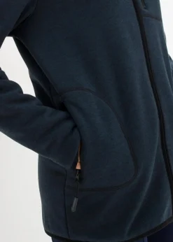 bonprix Bekleidung·Blusen & Tuniken|Bekleidung·Hosen^Strickfleecejacke mit Teddyfleece-Futter blaupetrol meliert