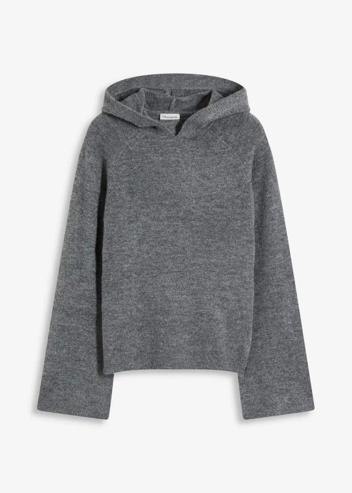 bonprix Strickmode|Pullover & Strickjacken^Strick-Hoodie anthrazit meliert