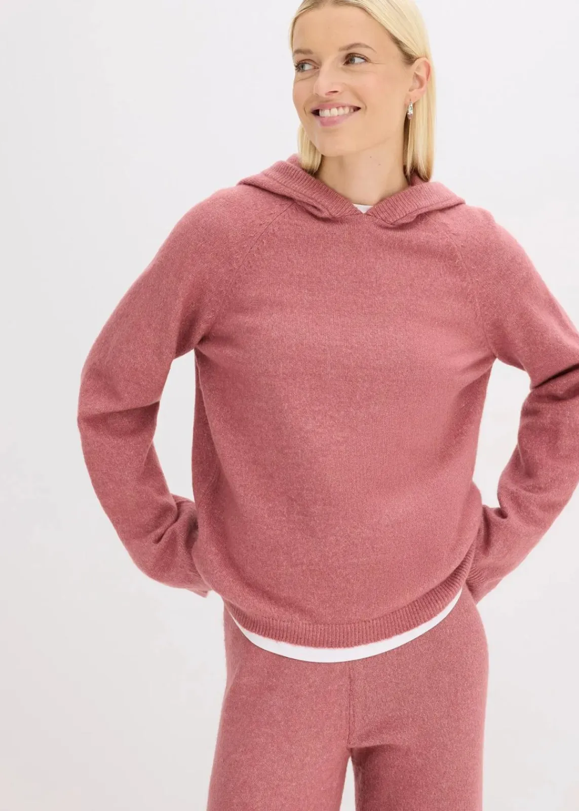 bonprix Pullover & Strickjacken|Strickmode^Strick-Hoodie softbeere