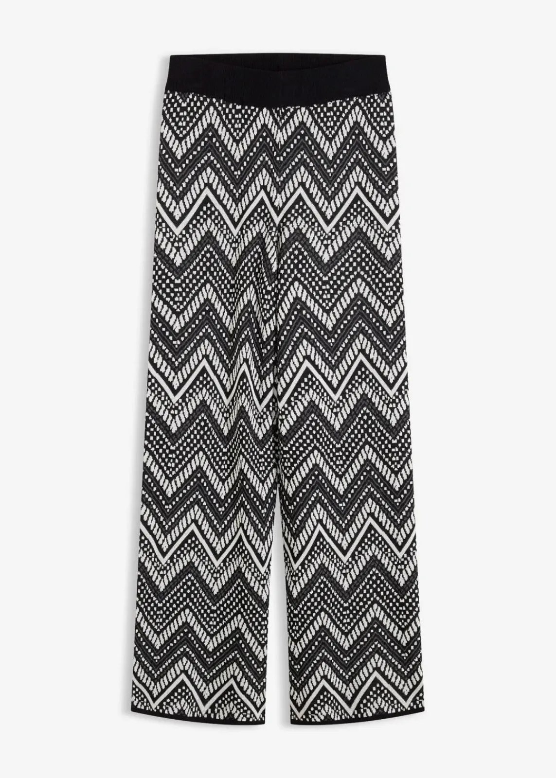 bonprix Zweiteiler & Sets^Strick-Hose schwarz/weiß