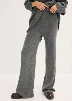 bonprix Hosen|Bekleidung·Kleider^Strickhose anthrazit meliert meliert