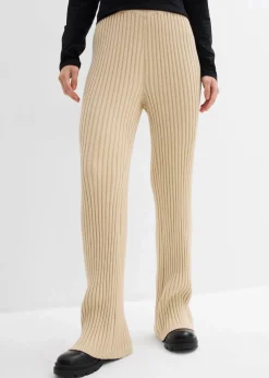 bonprix Bekleidung·Kleider|Hosen^Strickhose aus softem Viskose-Mix hellsand