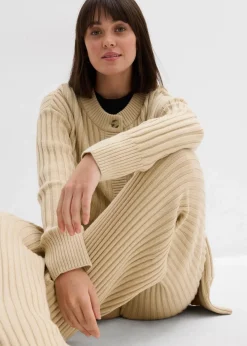 bonprix Bekleidung·Kleider|Hosen^Strickhose aus softem Viskose-Mix hellsand