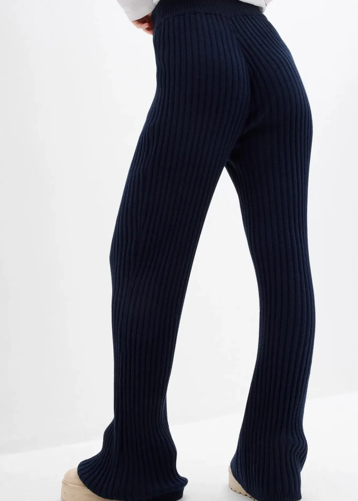 bonprix Hosen|Bekleidung·Kleider^Strickhose aus softem Viskose-Mix dunkelblau