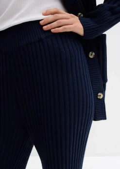 bonprix Hosen|Bekleidung·Kleider^Strickhose aus softem Viskose-Mix dunkelblau