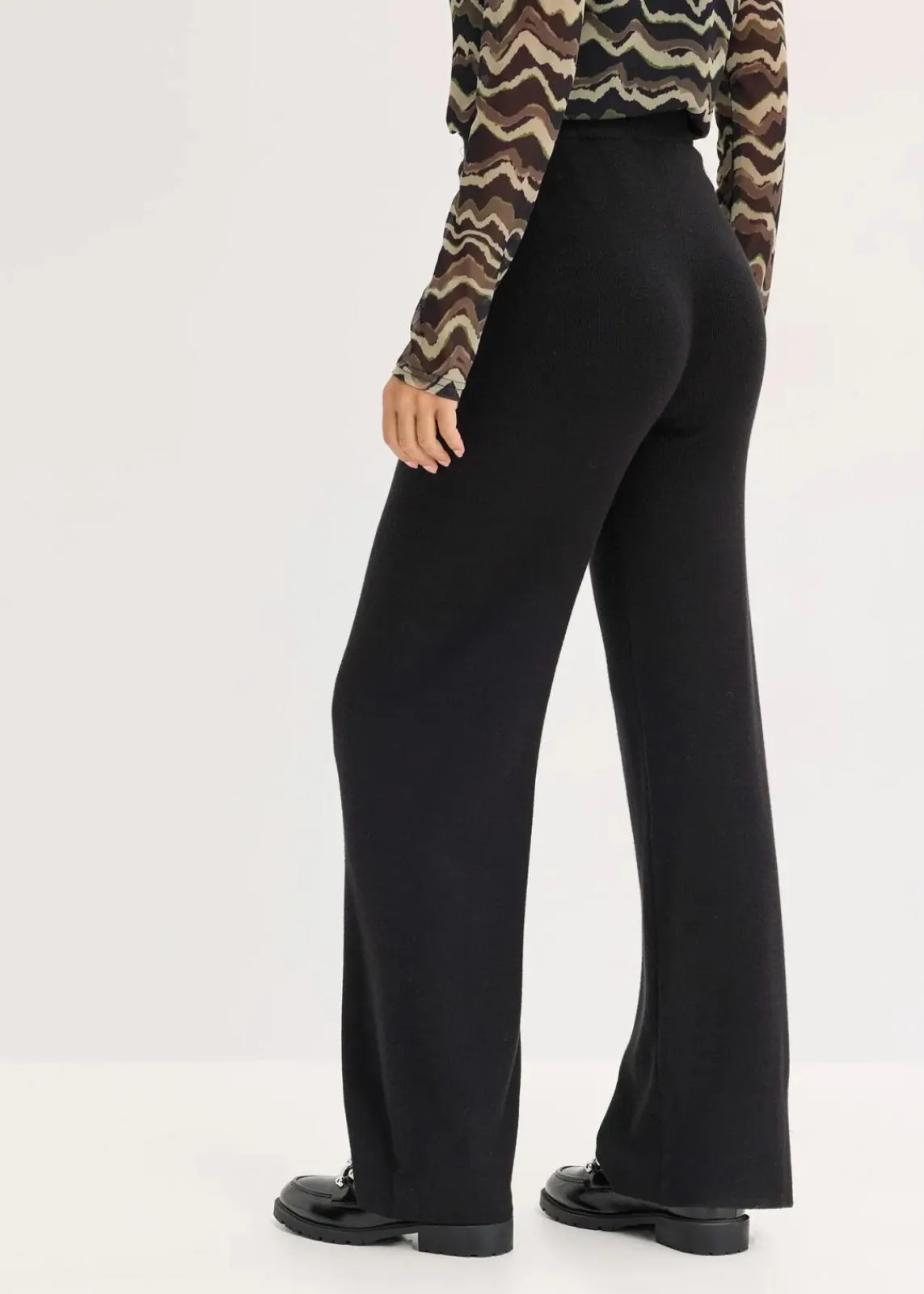 bonprix Nachhaltigere Materialien|Hosen^Strickhose aus softem Viskose-Mix schwarz