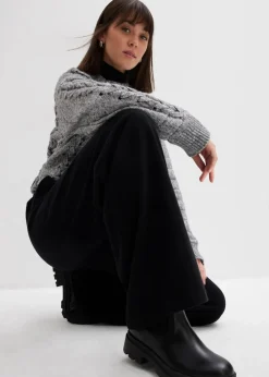 bonprix Hosen|Bekleidung·Kleider^Strick-Hose aus weichem Kaschmir-Mix schwarz