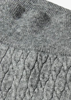 bonprix Hosen|Bekleidung·Kleider^Strickhose mit Zopfmuster grau meliert
