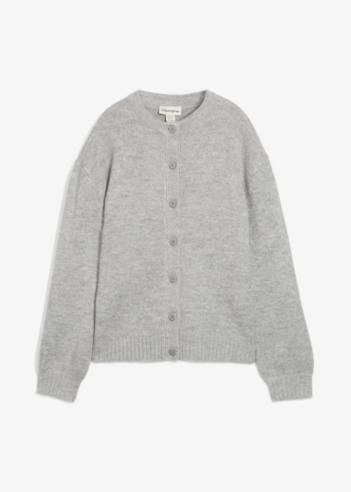 bonprix Bekleidung·Umstandsmode|Strickmode^Strickjacke hellgrau meliert meliert