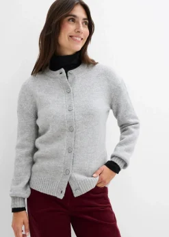 bonprix Bekleidung·Umstandsmode|Strickmode^Strickjacke hellgrau meliert meliert