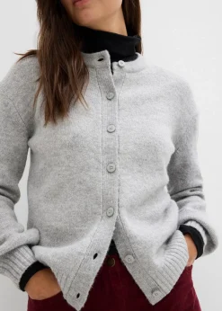 bonprix Bekleidung·Umstandsmode|Strickmode^Strickjacke hellgrau meliert meliert