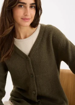 bonprix Bekleidung·Umstandsmode|Strickmode^Strickjacke dunkeloliv