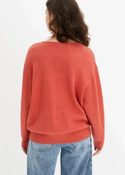bonprix Bekleidung·Umstandsmode|Bekleidung·Jeans^Strickjacke rhabarber meliert