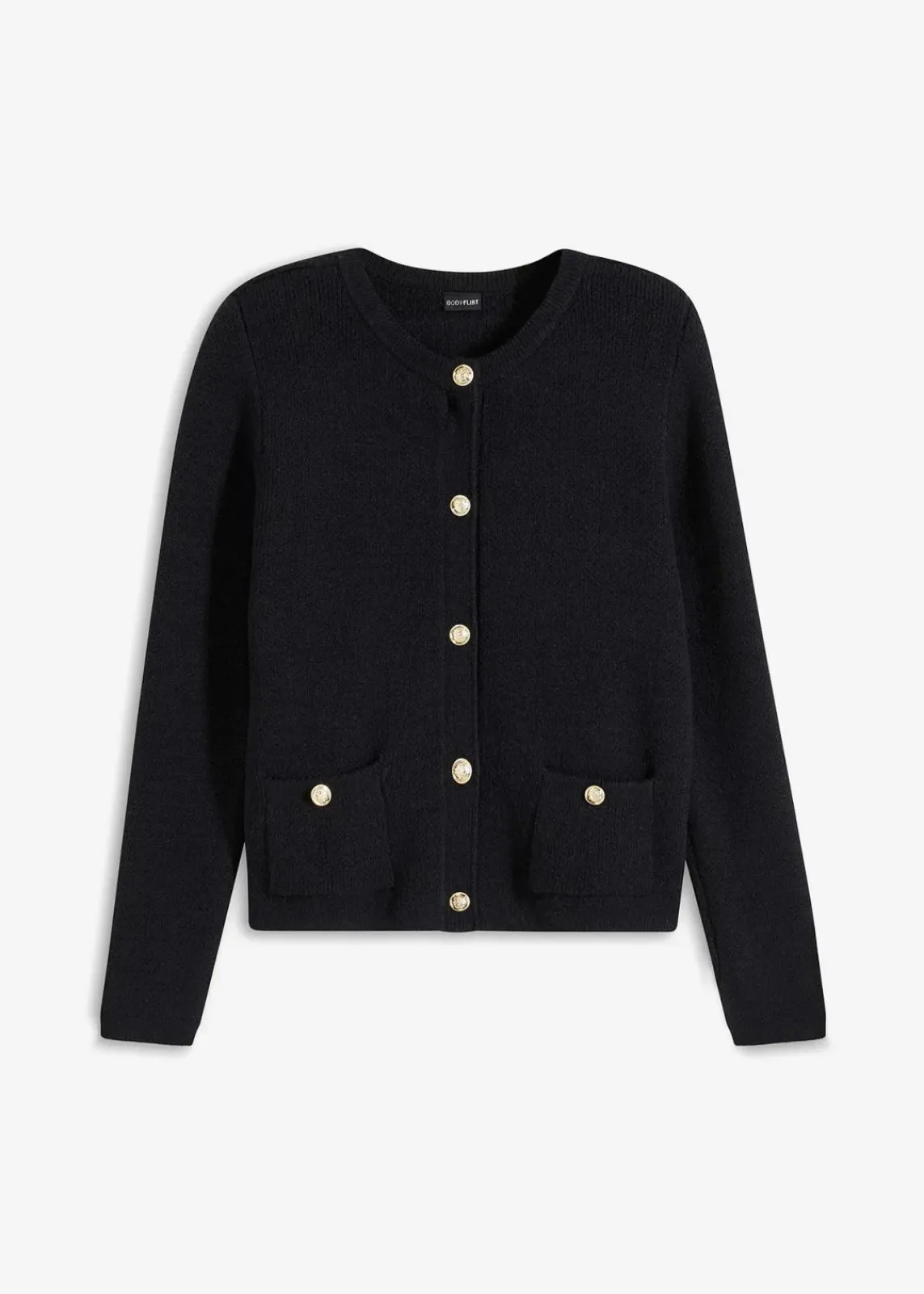 bonprix Bekleidung·Jeans|Pullover & Strickjacken^Strickjacke schwarz