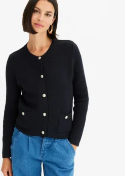 bonprix Bekleidung·Jeans|Pullover & Strickjacken^Strickjacke schwarz