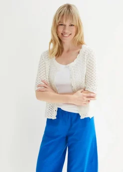 bonprix Bekleidung·Umstandsmode|Bekleidung·Jeans^Strickjacke weiß