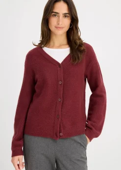 bonprix Bekleidung·Umstandsmode|Strickmode^Strickjacke dunkelbeere