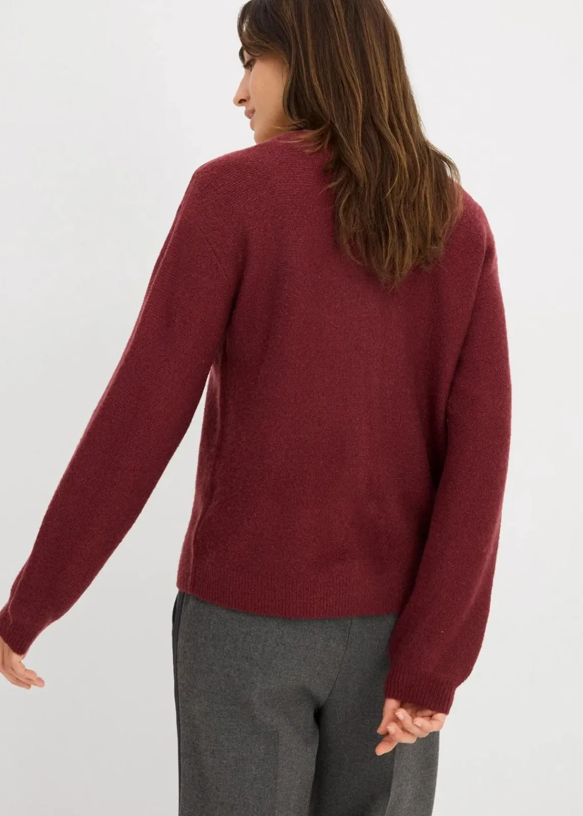 bonprix Bekleidung·Umstandsmode|Strickmode^Strickjacke dunkelbeere