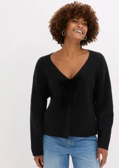 bonprix Pullover & Strickjacken|Strickmode^Strickjacke schwarz