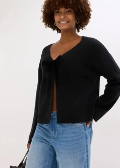 bonprix Pullover & Strickjacken|Strickmode^Strickjacke schwarz