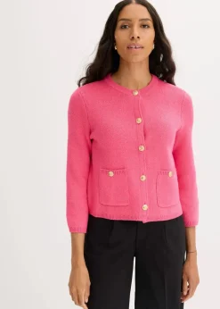 bonprix Bekleidung·Umstandsmode|Bekleidung·Jeans^Strickjacke aus Baumwolle pink