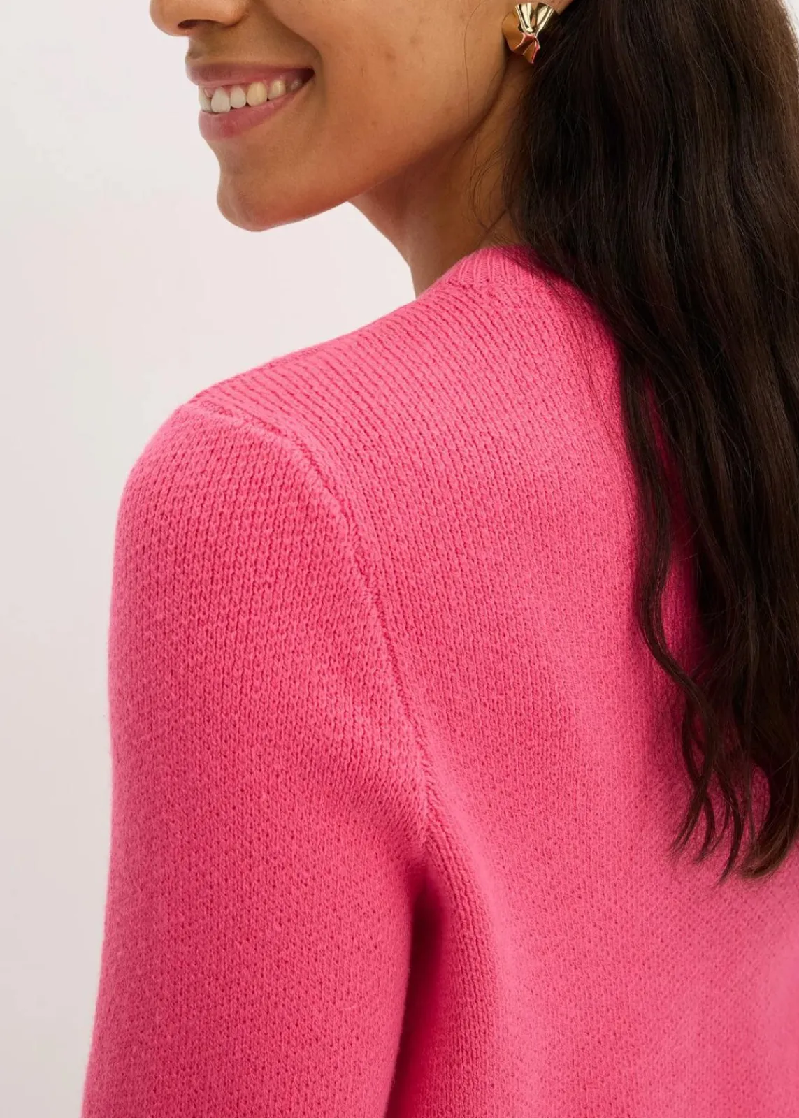 bonprix Bekleidung·Umstandsmode|Bekleidung·Jeans^Strickjacke aus Baumwolle pink