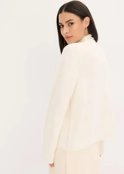 bonprix Pullover & Strickjacken|Strickmode^Strickjacke aus Baumwoll-Mix wollweiß