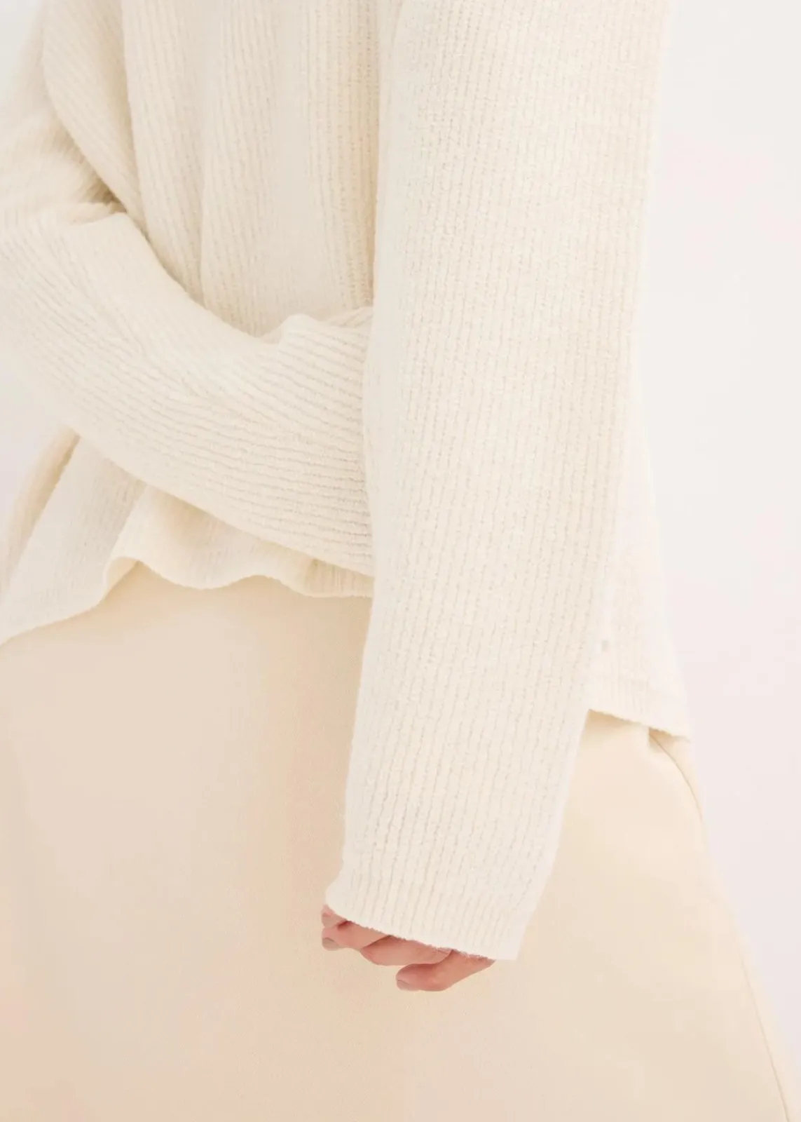 bonprix Pullover & Strickjacken|Strickmode^Strickjacke aus Baumwoll-Mix wollweiß