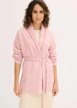bonprix Bekleidung·Umstandsmode|Bekleidung·Jeans^Strickjacke aus flauschigem Hairy Knit aschrosa meliert