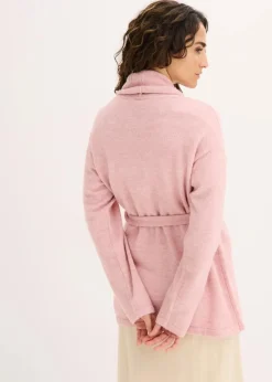 bonprix Bekleidung·Umstandsmode|Bekleidung·Jeans^Strickjacke aus flauschigem Hairy Knit aschrosa meliert