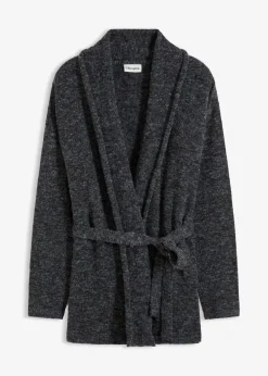 bonprix Pullover & Strickjacken|Strickmode^Strickjacke aus flauschigem Hairy Knit anthrazit meliert