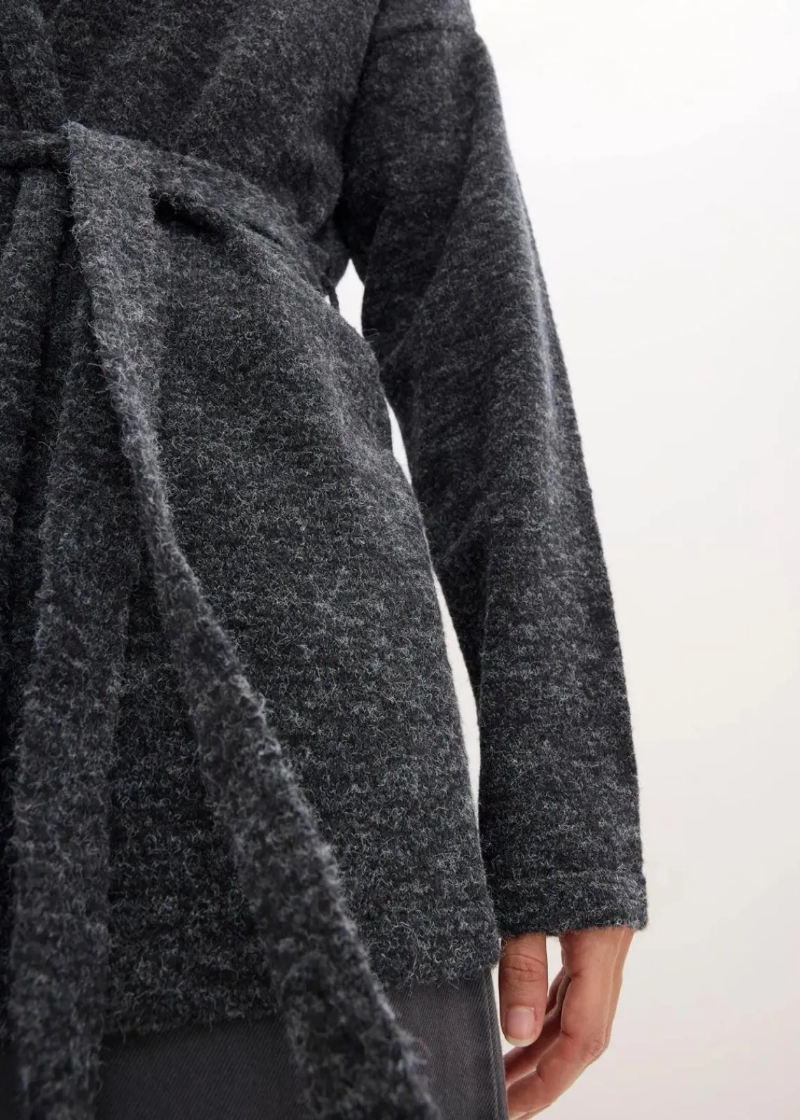 bonprix Pullover & Strickjacken|Strickmode^Strickjacke aus flauschigem Hairy Knit anthrazit meliert