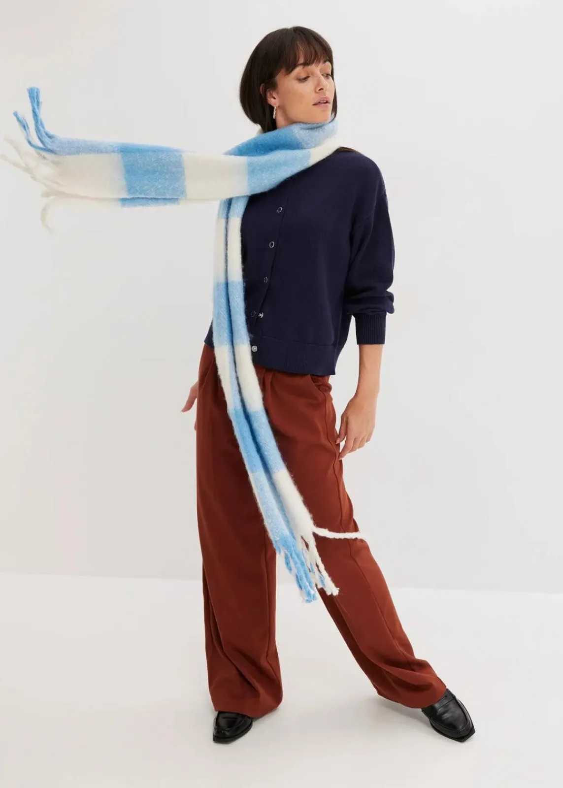 bonprix Bekleidung·Umstandsmode|Pullover & Strickjacken^Strickjacke aus reiner Baumwolle dunkelblau