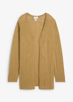 bonprix Bekleidung·Umstandsmode|Pullover & Strickjacken^Strickjacke aus reiner leichter Baumwoll-Slub Qualität khakibraun