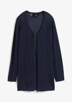 bonprix Bekleidung·Umstandsmode|Pullover & Strickjacken^Strickjacke aus reiner leichter Baumwoll-Slub Qualität dunkelblau