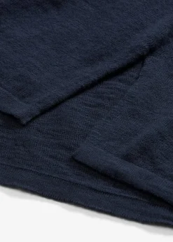 bonprix Bekleidung·Umstandsmode|Pullover & Strickjacken^Strickjacke aus reiner leichter Baumwoll-Slub Qualität dunkelblau