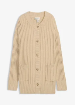 bonprix Bekleidung·Umstandsmode|Bekleidung·Jeans^Strickjacke aus softem Viskose-Mix hellsand