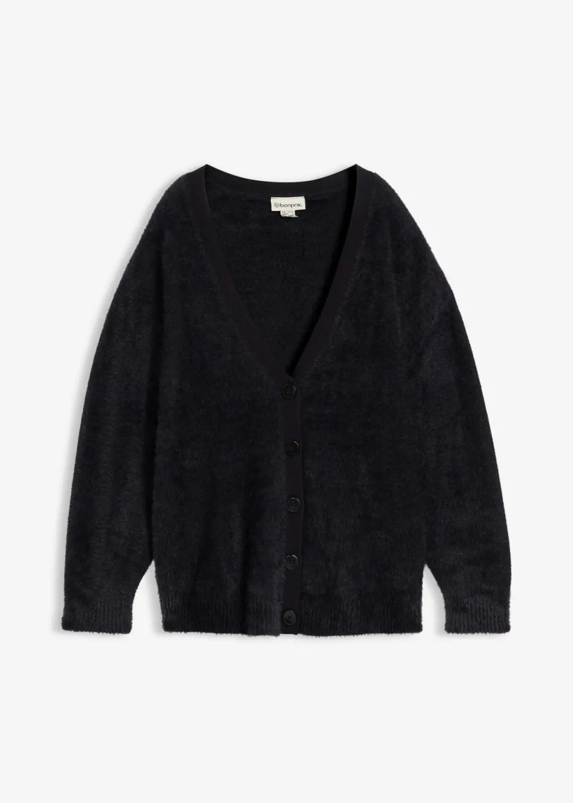 bonprix Pullover & Strickjacken|Strickmode^Strickjacke aus Viskose-Mix schwarz