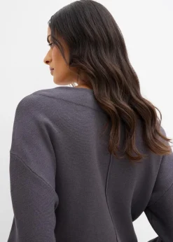 bonprix Bekleidung·Umstandsmode|Bekleidung·Jeans^Strickjacke aus Viskose-Mix schiefergrau