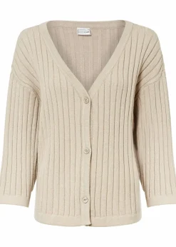 bonprix Bekleidung·Umstandsmode|Strickmode^Strickjacke aus Viskose-Mix steingrau